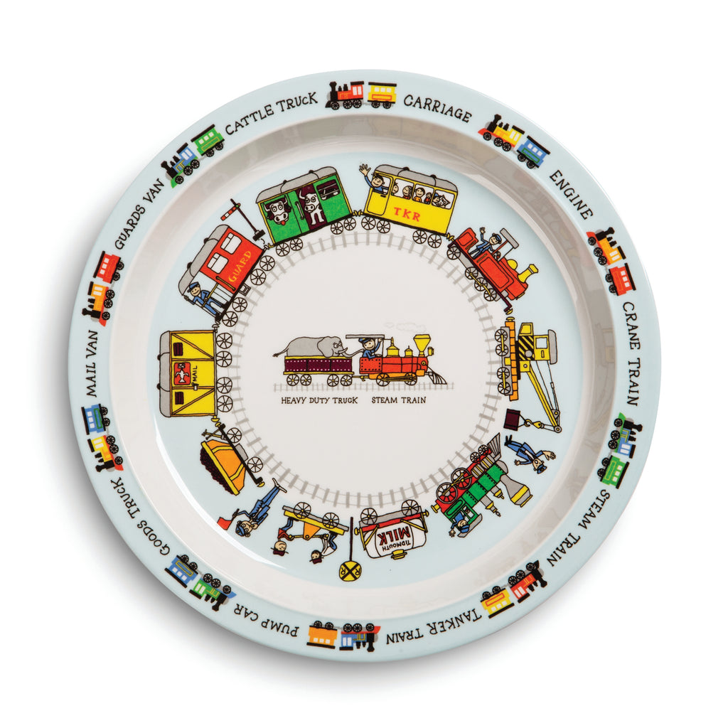 Trains Plates - Little Treasures Trading LLC